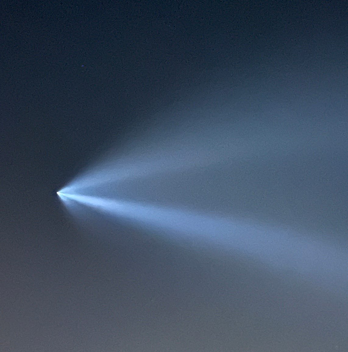 SpaceX rocket launch lights up Excessive Desert sky